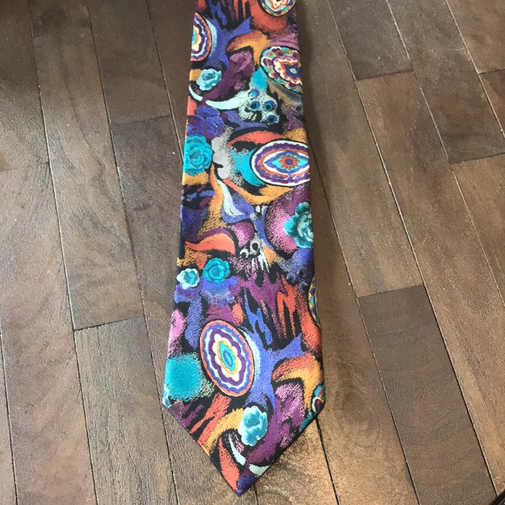 VINTAGE Italian Silk Tie LDM UOMO VOLONTÉ